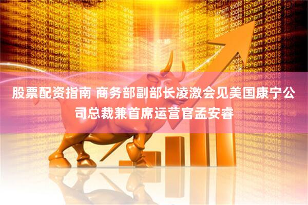 股票配资指南 商务部副部长凌激会见美国康宁公司总裁兼首席运营官孟安睿